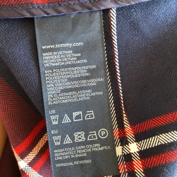 TOMMY HILFIGER Red Plaid Pencil Skirt - Picture 7 of 7